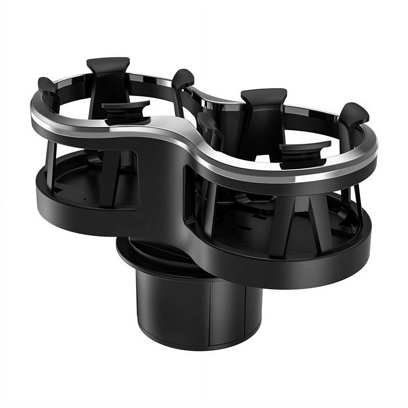 2-in-1 Car Cup Holder Adapter with Adjustable Base - Universal Double Cup Holder Extender Organizer for Vehicle, Truck, RV, Boat - Secure Fit for Drinks & Bottles - Image 1